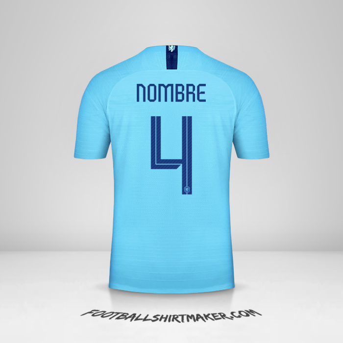 Jersey Paises Bajos 2018/19 Visita -  nombre - 4