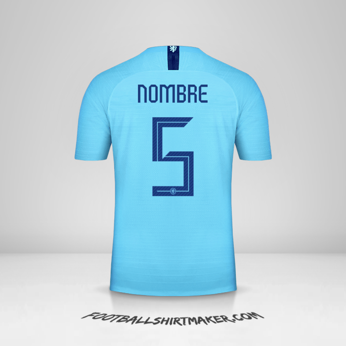Jersey Paises Bajos 2018/19 Visita -  nombre - 5