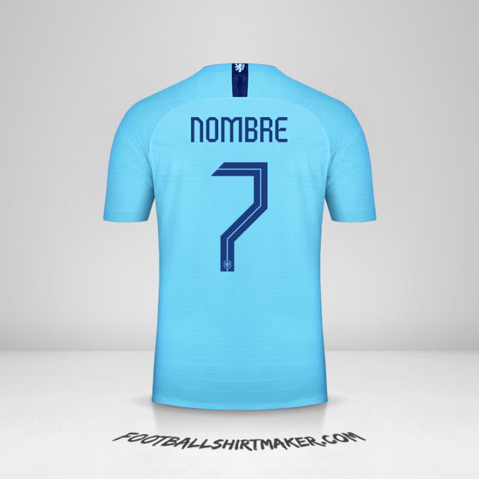 Camiseta Paises Bajos 2018/19 Visita -  nombre - 7