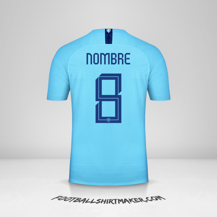 Camiseta Paises Bajos 2018/19 Visita -  nombre - 8