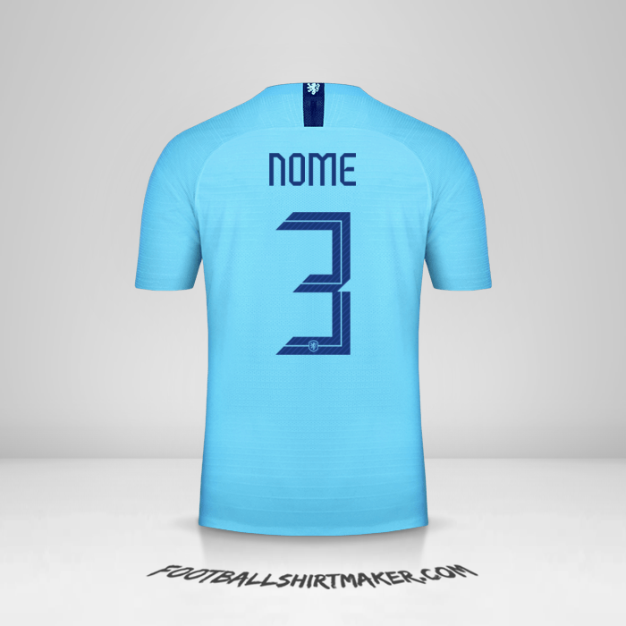 Maglia Paesi Bassi 2018/19 Seconda -  nome - 3