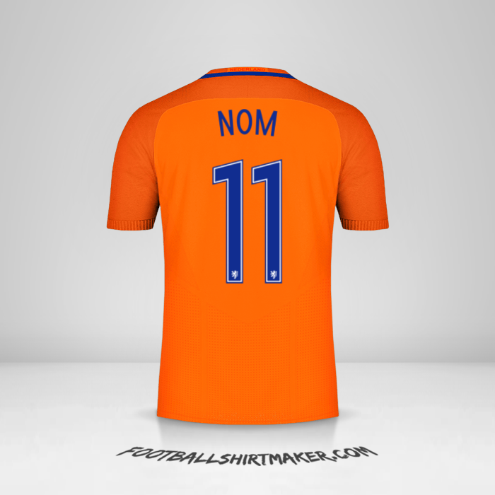 Maillot Pays-Bas 2016 -  nom - 11