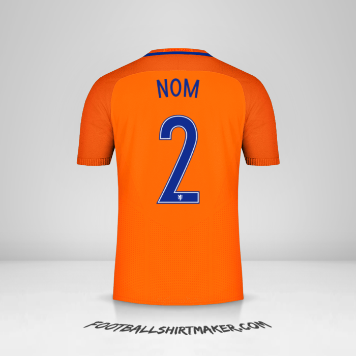 Maillot Pays-Bas 2016 -  nom - 2