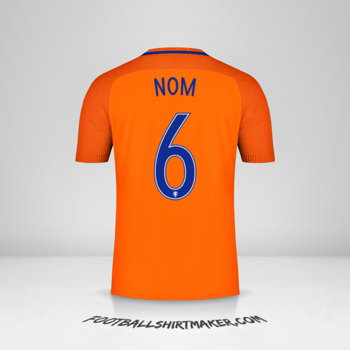 Maillot Pays-Bas 2016 -  nom - 6