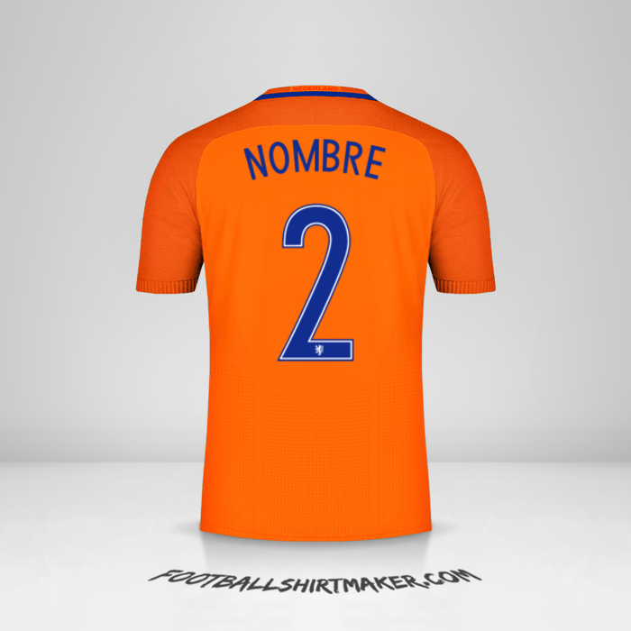 Jersey Paises Bajos 2016 -  nombre - 2