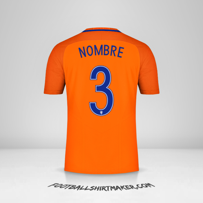 Jersey Paises Bajos 2016 -  nombre - 3