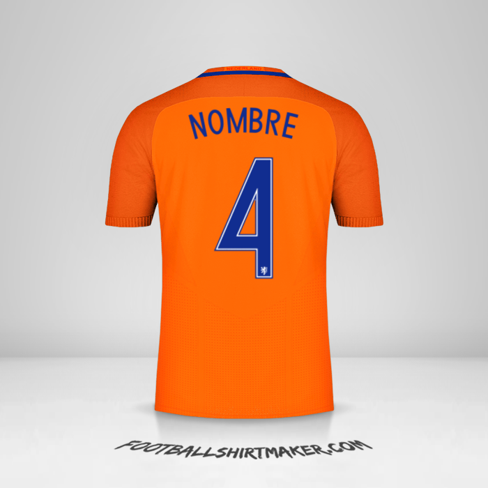 Jersey Paises Bajos 2016 -  nombre - 4