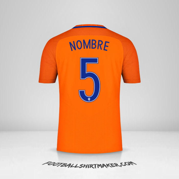 Jersey Paises Bajos 2016 -  nombre - 5