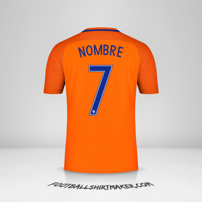Jersey Paises Bajos 2016 -  nombre - 7