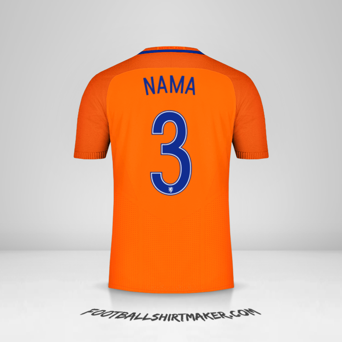 Jersey Belanda 2016 -  nama - 3