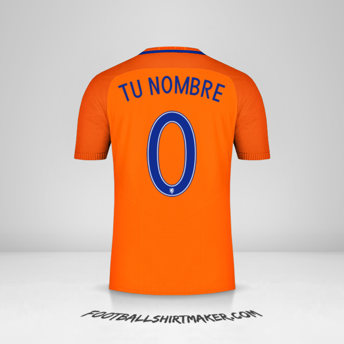 Jersey Paises Bajos 2016 -  tu nombre - 0