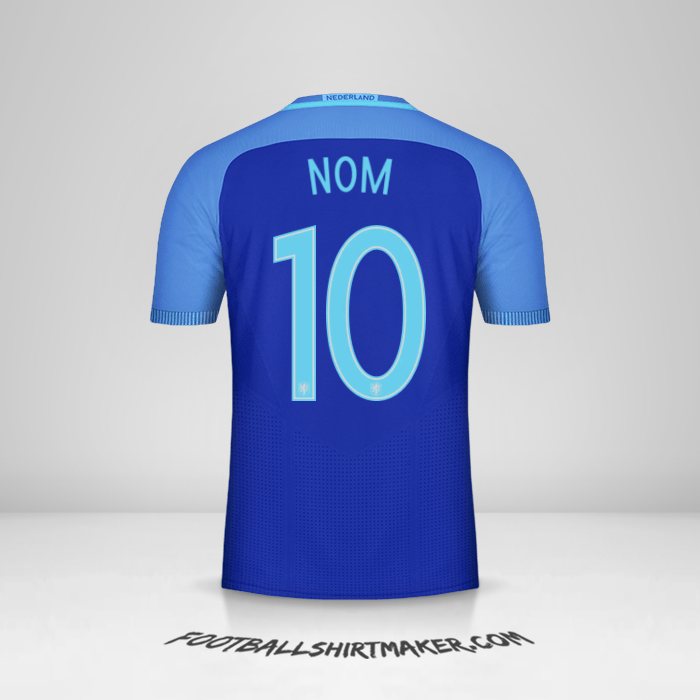 Maillot Pays-Bas 2016 Extérieur -  nom - 10