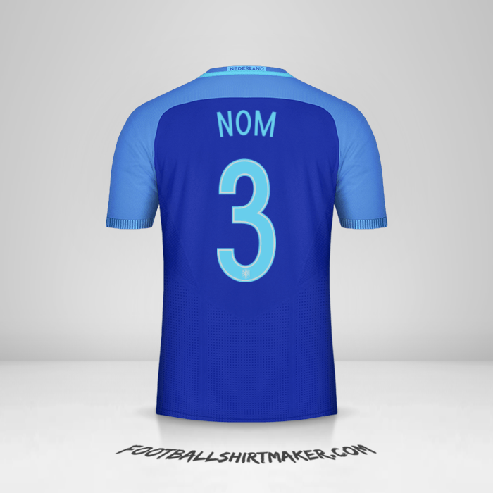Maillot Pays-Bas 2016 Extérieur -  nom - 3