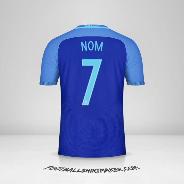Maillot Pays-Bas 2016 Extérieur -  nom - 7