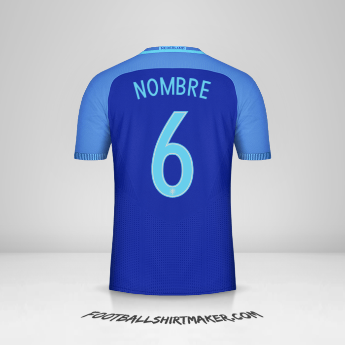 Jersey Paises Bajos 2016 Visita -  nombre - 6