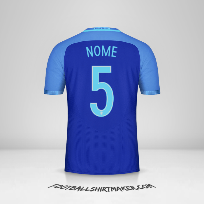 Camisa Países Baixos 2016 Alternativa -  nome - 5