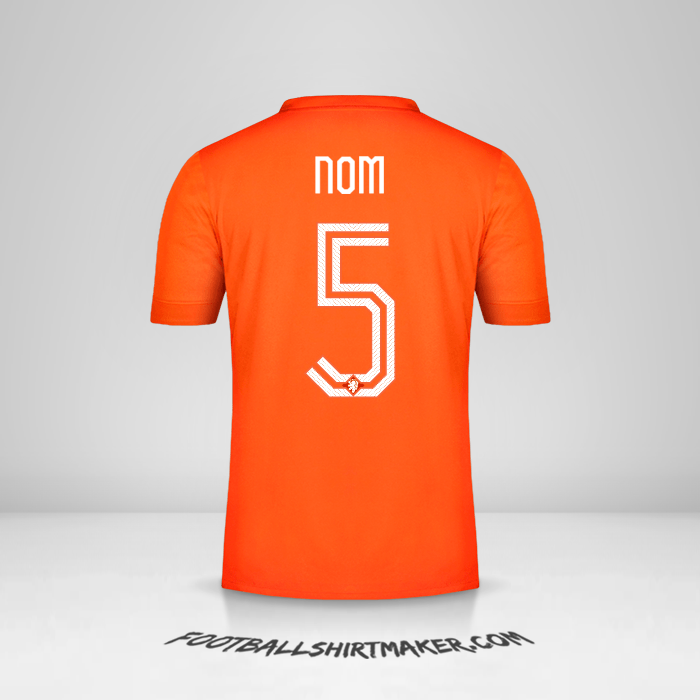 Maillot Pays-Bas 2014/15 -  nom - 5