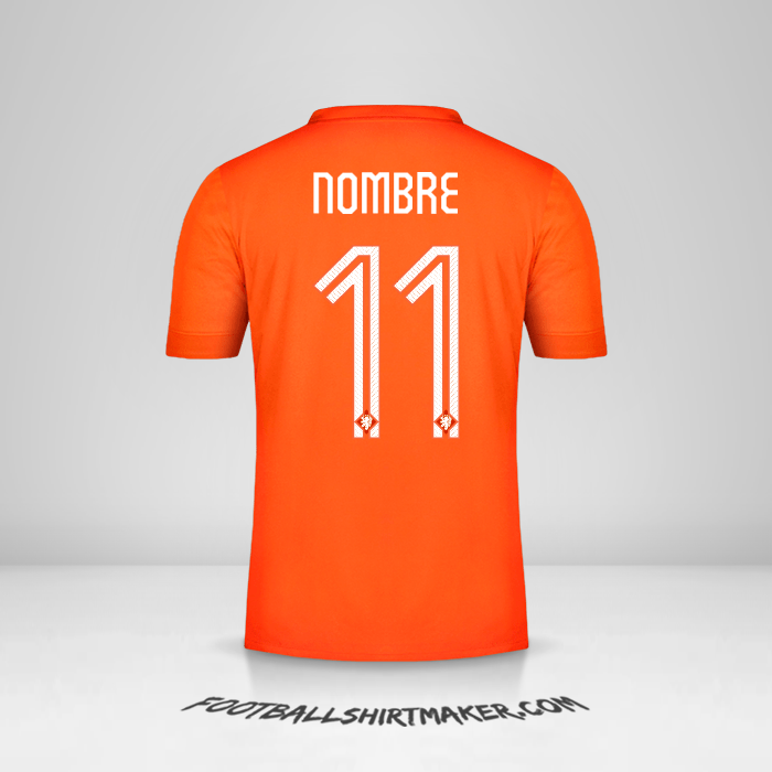 Camiseta Paises Bajos 2014/15 -  nombre - 11