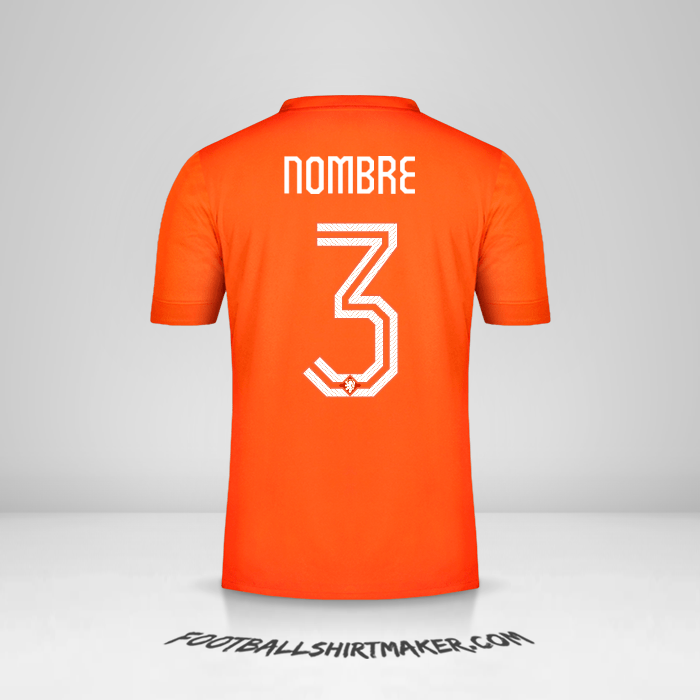 Camiseta Paises Bajos 2014/15 -  nombre - 3