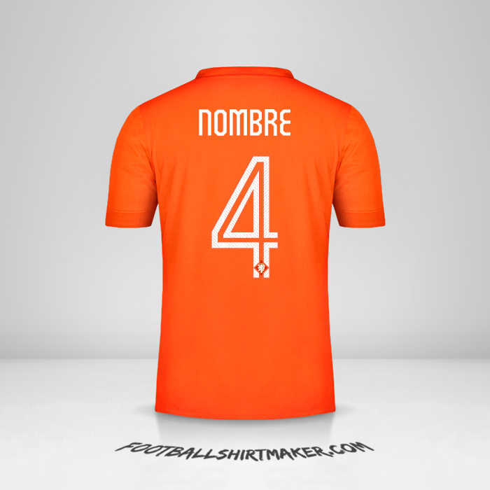 Jersey Paises Bajos 2014/15 -  nombre - 4