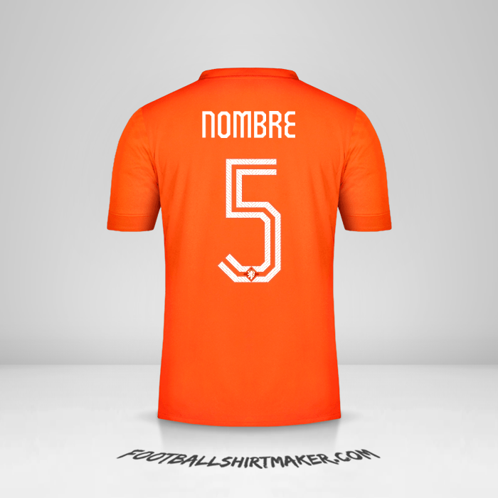 Jersey Paises Bajos 2014/15 -  nombre - 5