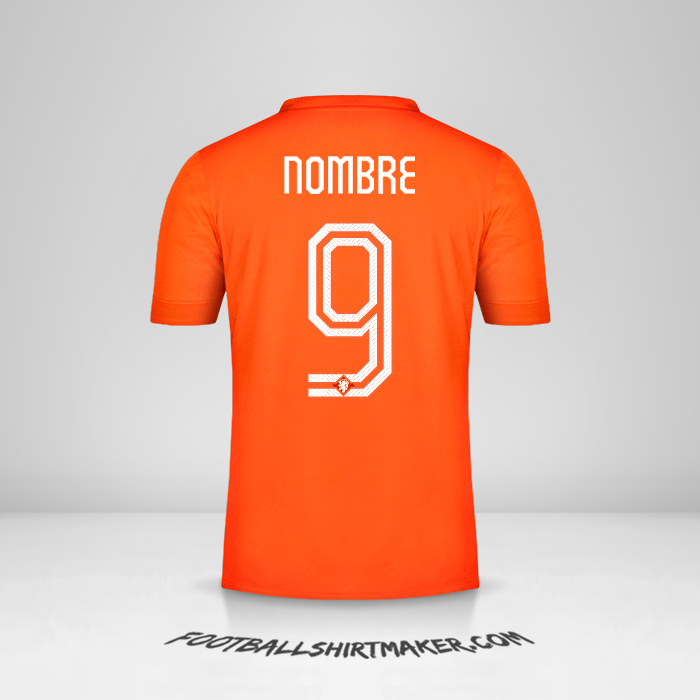 Camiseta Paises Bajos 2014/15 -  nombre - 9