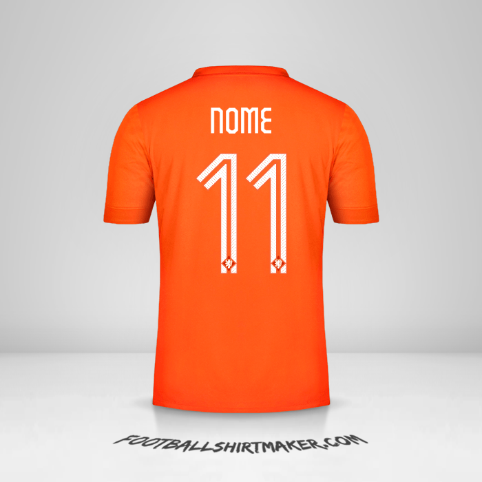 Camisa Países Baixos 2014/15 -  nome - 11