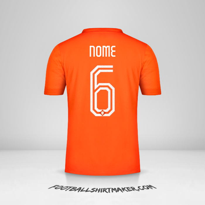 Camisa Países Baixos 2014/15 -  nome - 6