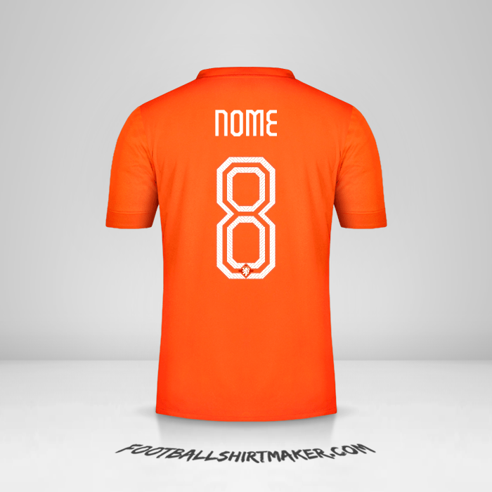 Camisa Países Baixos 2014/15 -  nome - 8