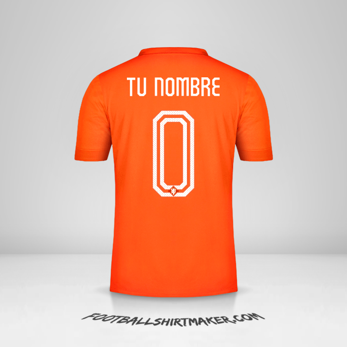 Camiseta Paises Bajos 2014/15 -  tu nombre - 0