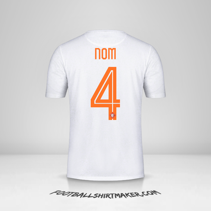 Maillot Pays-Bas 2015 Extérieur -  nom - 4