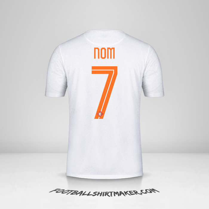 Maillot Pays-Bas 2015 Extérieur -  nom - 7