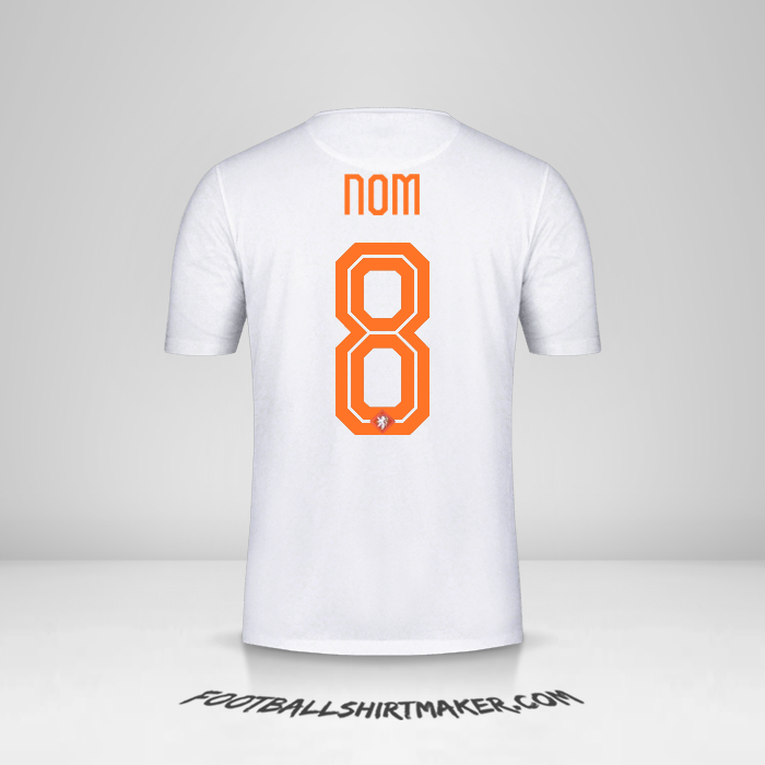 Maillot Pays-Bas 2015 Extérieur -  nom - 8