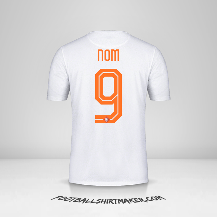 Maillot Pays-Bas 2015 Extérieur -  nom - 9