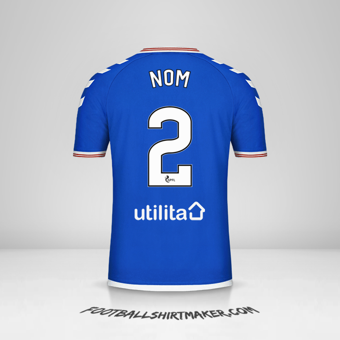 Maillot Rangers FC 2019/20 -  nom - 2