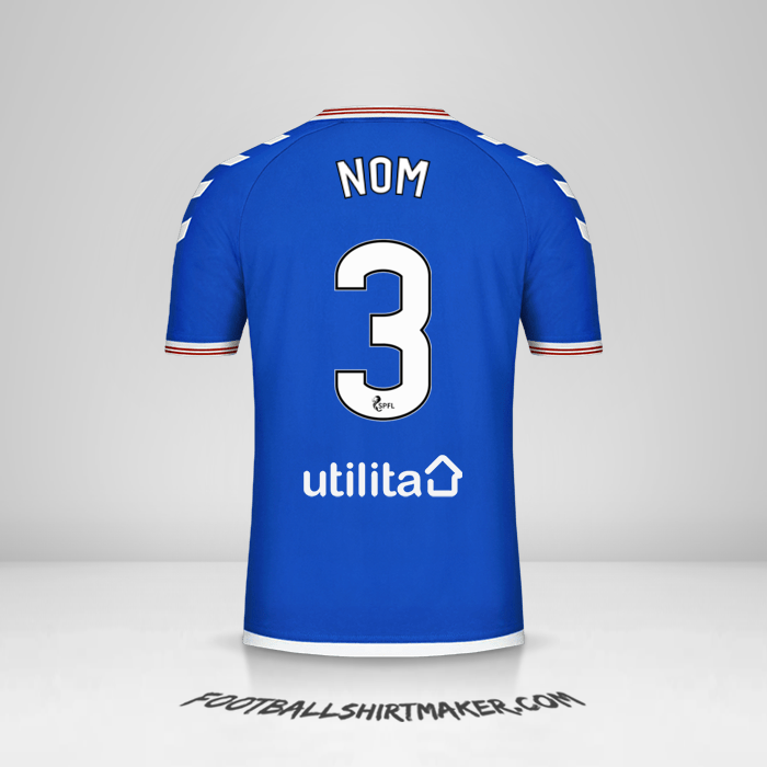 Maillot Rangers FC 2019/20 -  nom - 3