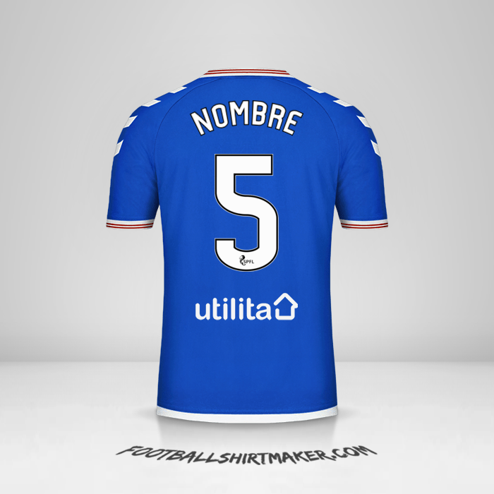 Camiseta Rangers FC 2019/20 -  nombre - 5