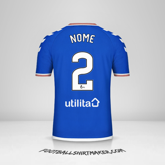 Camisa Rangers FC 2019/20 -  nome - 2
