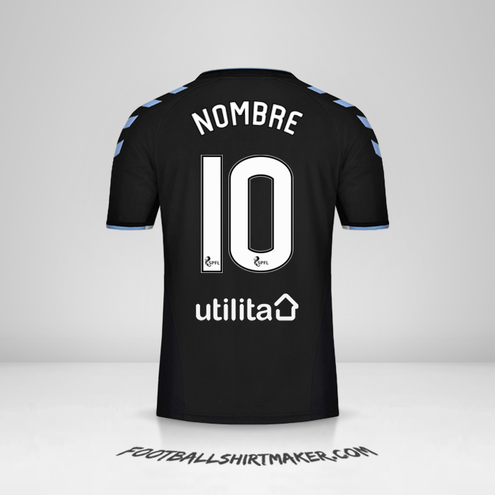Camiseta Rangers FC 2019/20 Visita -  nombre - 10