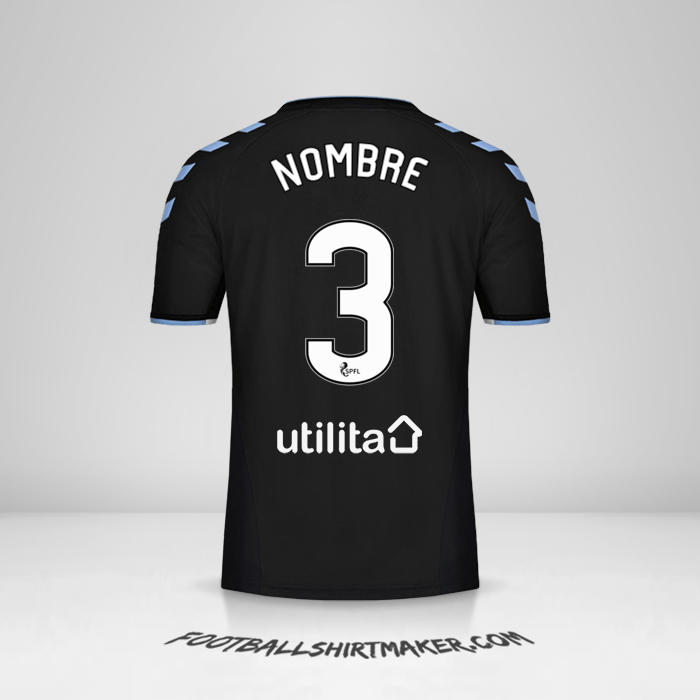 Camiseta Rangers FC 2019/20 Visita -  nombre - 3