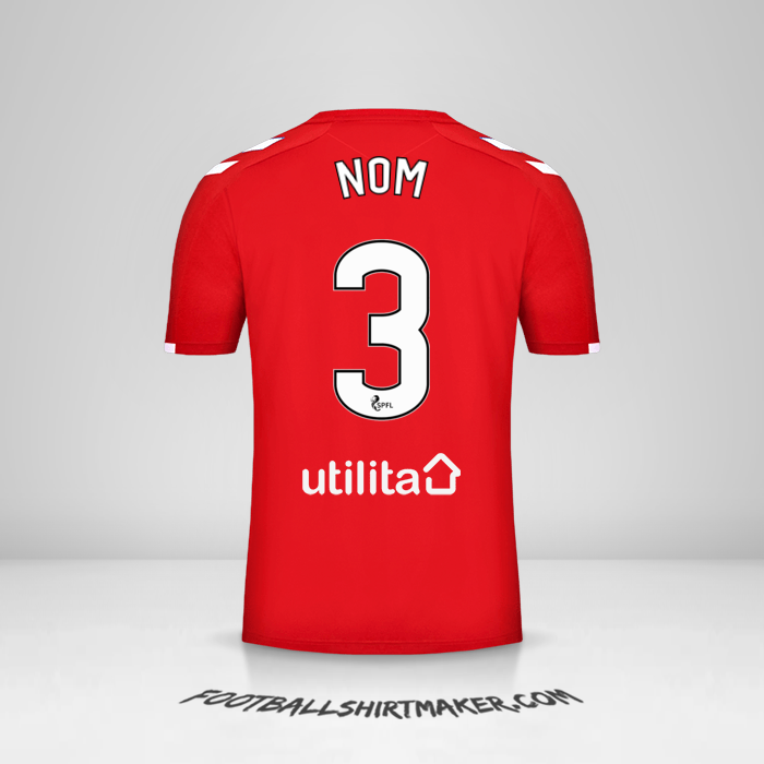Maillot Rangers FC 2019/20 Troisième -  nom - 3