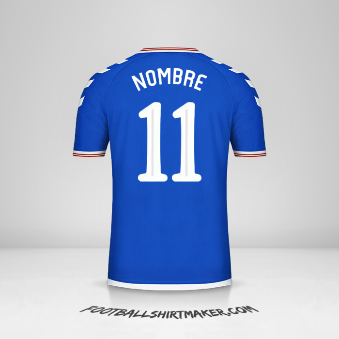 Camiseta Rangers FC Cup 2019/20 -  nombre - 11