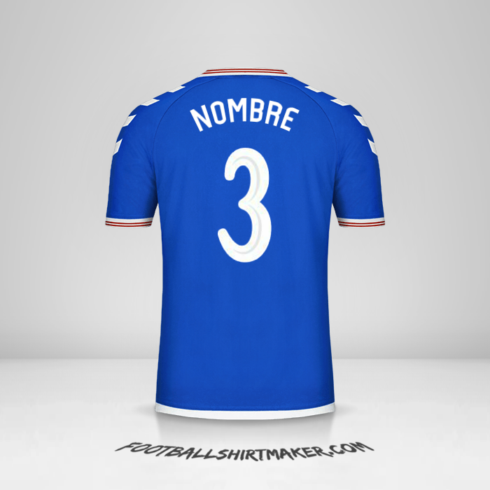 Camiseta Rangers FC Cup 2019/20 -  nombre - 3