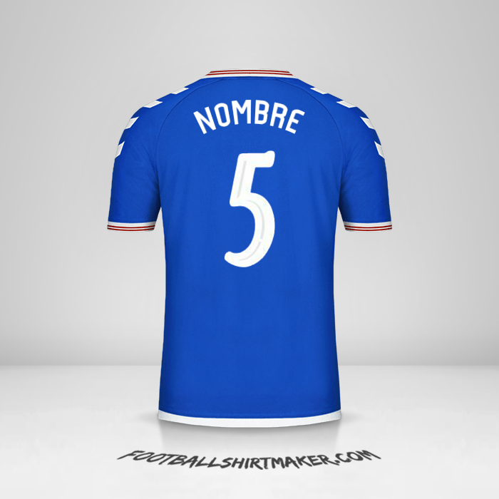 Camiseta Rangers FC Cup 2019/20 -  nombre - 5
