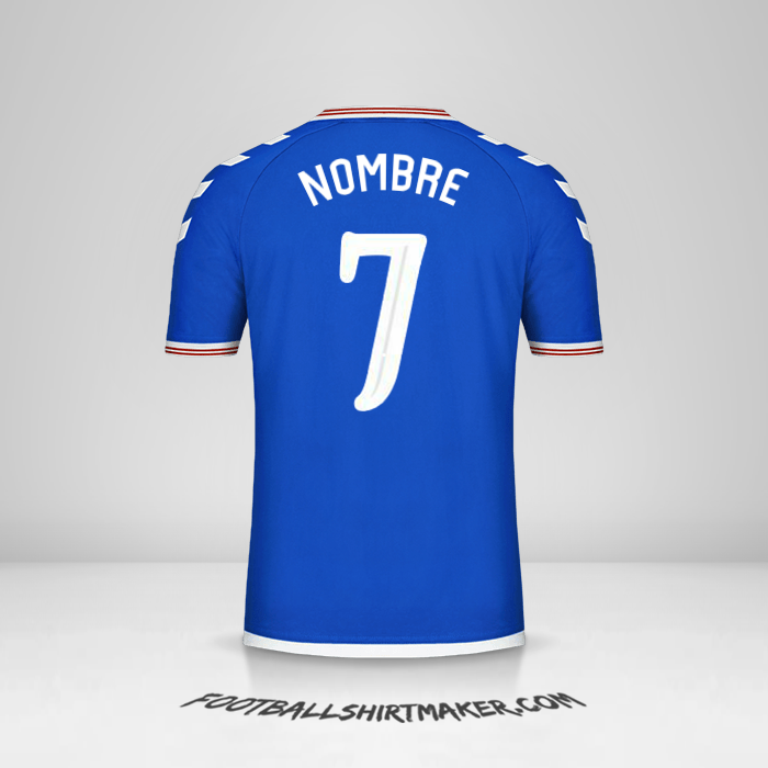 Camiseta Rangers FC Cup 2019/20 -  nombre - 7