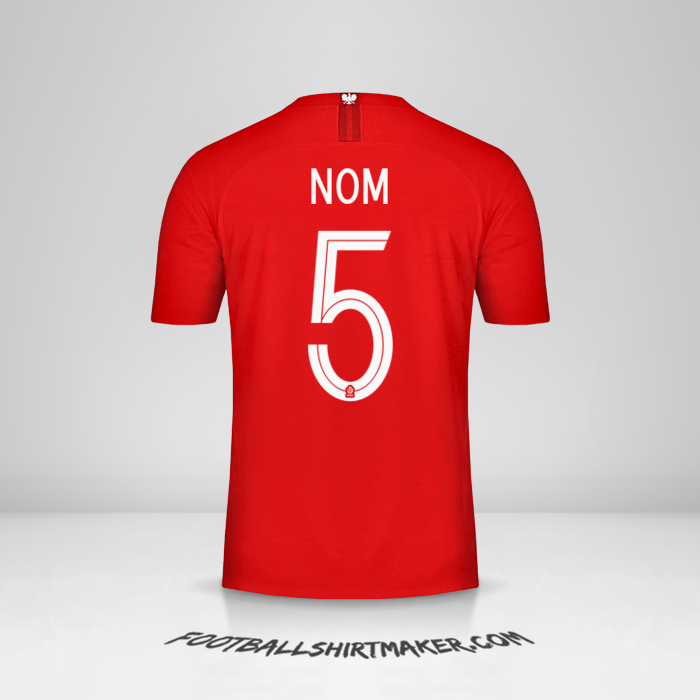 Maillot Pologne 2018 Extérieur -  nom - 5