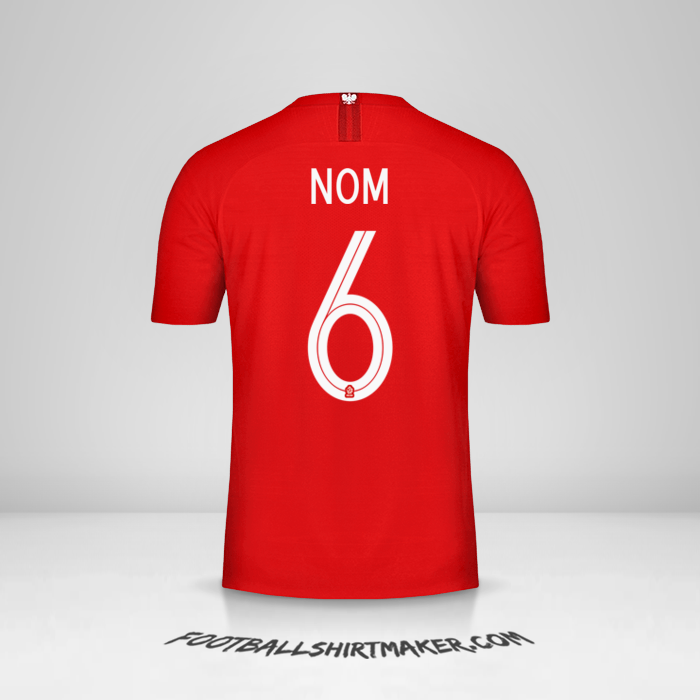 Maillot Pologne 2018 Extérieur -  nom - 6