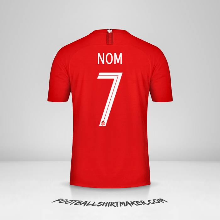 Maillot Pologne 2018 Extérieur -  nom - 7