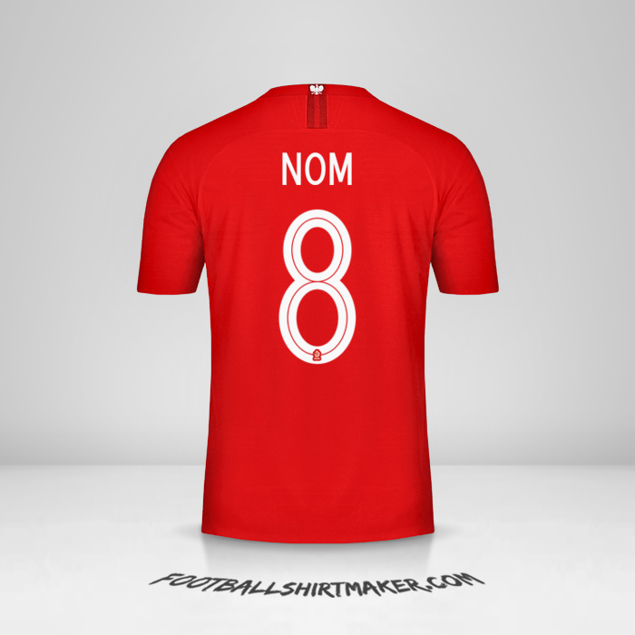 Maillot Pologne 2018 Extérieur -  nom - 8