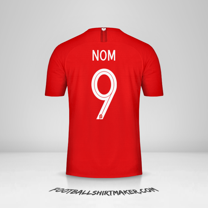 Maillot Pologne 2018 Extérieur -  nom - 9